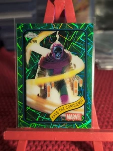 2025 TOPPS MARVEL CHROME No.181 GREEN LASER KANG THE CONQUEROR #14/99 - Picture 1 of 5