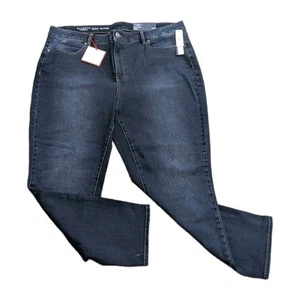 NWT Talbot Flawless Women Slim Ankle Dark Blue Stretch Jeans Denim Plus Size 20W - Picture 1 of 8