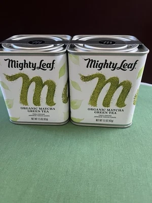 LOTE DE 2 | Bote de té verde Matcha orgánico Mighty Leaf Tea 1,5 OZ | Total 3,0 Foto 1 de 2