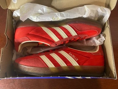Adidas Gazelle Indoor Sneaker Size 6  (Women) Red New With Box JS1411 MSRP $120 - Image 1 of 4