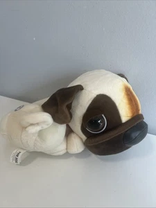 Vintage The Original The Dog Artist Collection Pug Plush Lying Down Big Head 9” - Picture 1 of 6