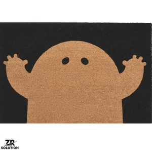 IKEA KUSTFYR Fußmatte 60x90cm schwarz/natur Katzenmuster Halloween Kokos Willkommen - Bild 1 von 2
