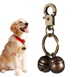  Dog Collar Bell Pet Collar Charm Dog Training Collar Bell Dog Bell Cat Bell Key - Picture 1 of 11
