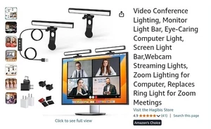 Video Conference Lighting, Monitor Light Bars - Picture 1 of 5