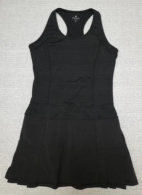 Athleta women's black print stretch fitness/workout tennis/pickleball dress S - Image 1 of 3