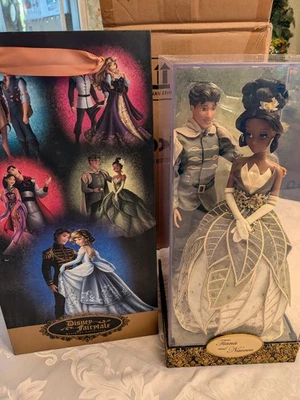 Muñeca Tiana y Príncipe Naveen Serie Cuento de Hadas Diseñador Disney Edición Limitada Foto 1 de 4