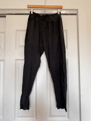 Transit Mens S Black Drawstring Silk Cashmere Knit Sweatpants Italy Old Money - Image 1 of 4