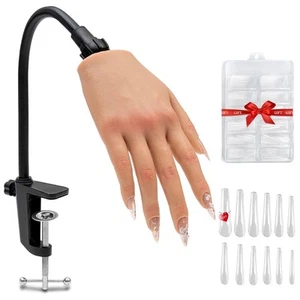 Nail Silicone Practice Hand For Acrylic Nails Training Fake Hand Nail Art Pra... - Picture 1 of 6