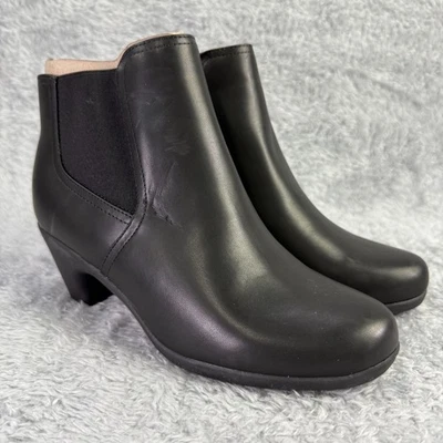 Botas femininas Easy Spirit Caelan de couro sintético com zíper preto 6,5 M - Imagem 1 de 4