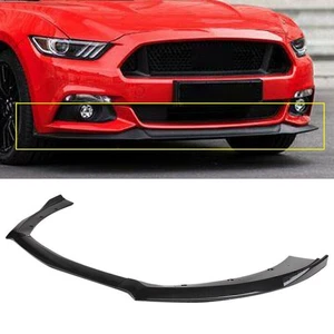 Carbon Fiber Front Bumper Lip Chin Spoiler Wing Body Kit Fits Ford Mustang 15-17 - Picture 1 of 10