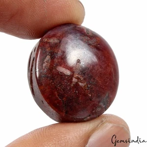 Cabujón ovalado estrella roja natural sin tratar 83,80 quilates certificado piedra preciosa rara - Imagen 1 de 8