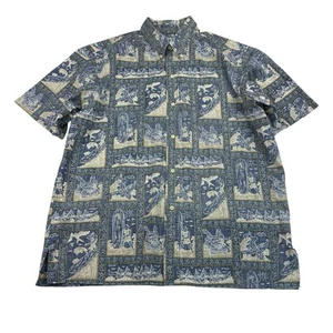 VTG Reyn Spooner Shirt XL Surfing Hawaiian Reverse Weave Aloha - Picture 1 of 23