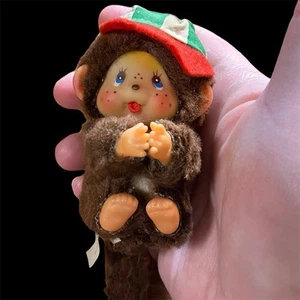 Monchhichi Sekiguchi Chicaboo 3" GRIPPER MONKEY 70s 80s Pencil Curtain Clip VTG - Picture 1 of 5