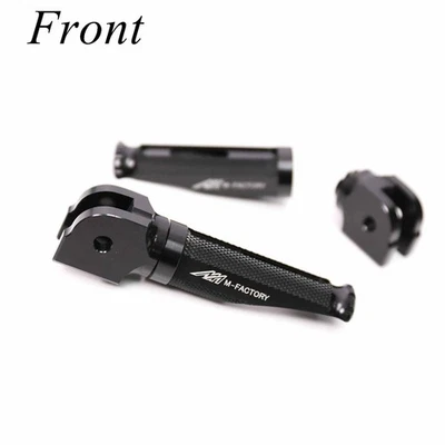 Clavijas delanteras Shinobi negras de carreras para Yamaha Virago 750 1100 90-96 97 98 99 Foto 1 de 4