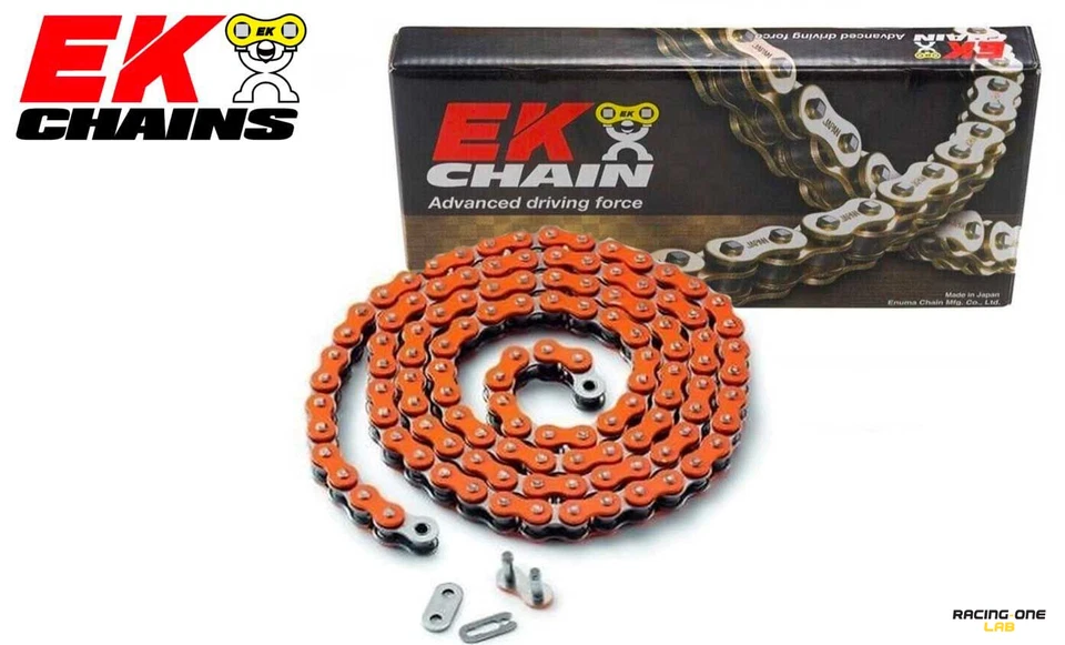 Catena PBR EK EK520MVXZ2120 ARANCIO 120 maglie QX-RING DA 520 per KTM 890 DUKE/R - Immagine 1 di 1