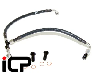 Fuji Racing Braided AVCS & Rotated Turbo Oil Lines Fits: Subaru Impreza EJ207 - Picture 1 of 1