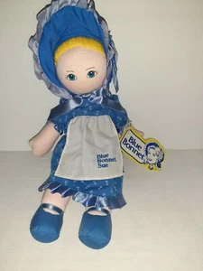 Blue Bonnet Margarine 1986 blaue Haube Sue weiche Puppe 10" Dakin schönes Etikett!  - Bild 1 von 4