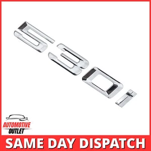 530i LETTERING REAR BOOT LID TRUNK BADGE EMBLEM FOR BMW 5 SERIES, CHROME - Picture 1 of 3