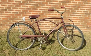 Vintage Western Flyer Galaxy Mens Bicycle DK Purple ORIGINAL BARN FIND Working - Picture 1 of 20