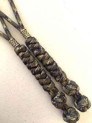 550 Paracord Knife Lanyard 2pk, Ground War Camo Snake Knot With Brass Bead - Image 1 of 3