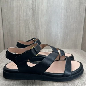 Cole Haan Grand360 Mirabelle Sandals Women Sz 8.5B Wedge Leather Slingback Black - Picture 1 of 10