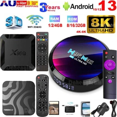 HD Android 10.0-13.0 Smart TV Box UHD 8K WIFI Media Player 2/4GB+16/64GB 8G Kit - image 1 of 4