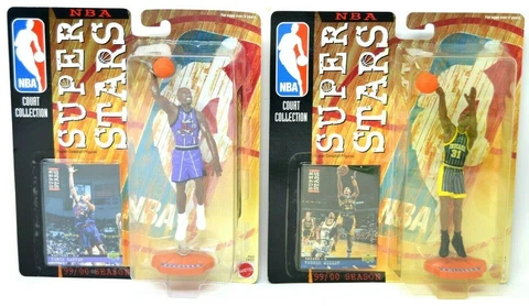 Lot of 2 Mattel NBA Super Stars Court Collection Vince Carter Reggie Miller NIP Cover
