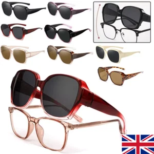Fit Over Glasses Sunglasses Polarized Square Shades Sun Glasses UV Protection-UK - Picture 1 of 23