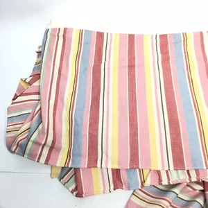 POTTERY BARN Multi Stripe Twin Bed Skirt & X-Long Bolster Pillow Cover 14x60” - Picture 1 of 10