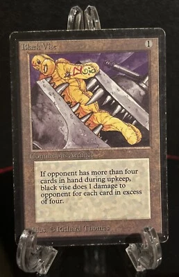 Black Vise (Beta Edition) Magic the Gathering MTG Card MP Vintage Rare - Image 1 of 2