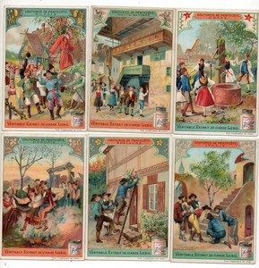 LIEBIG S.698    F 699  ,.' WHITSUN CUSTOMS   '  V/G .COND. FRENCH or  GERMAN