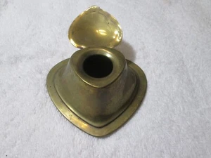 Tintero antiguo de latón con tapa - Imagen 1 de 6