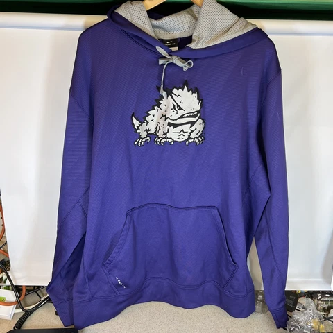 TCU Horned Frogs Nike Therma-Fit Purple Hoodie XL Cover
