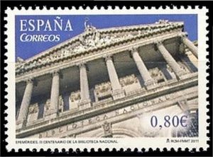 España Spain 4677 2011 Biblioteca Nacional Fachada Arquitectura MNH - Imagen 1 de 1