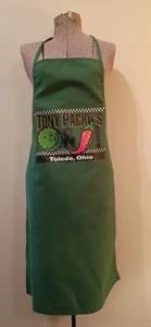 Vintage Tony Packo's Full Apron - Toledo Ohio - Dark Green Tie Back - 90's - Picture 1 of 6