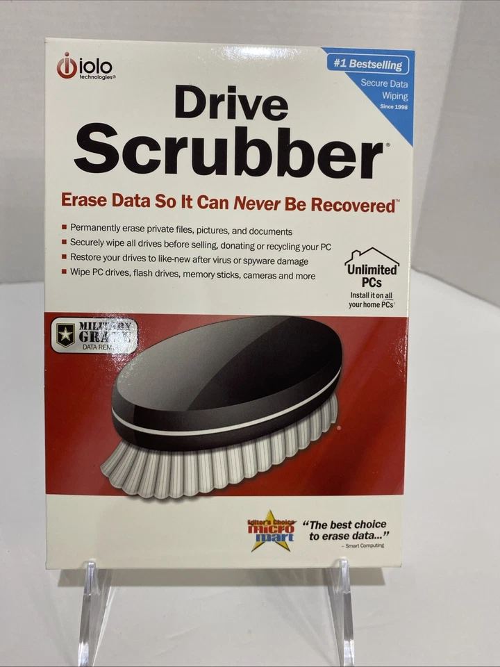 GENUINE Iolo Military Grade Drive Scrubber For Windows Security New Sealed - Image 1 of 4