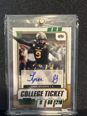 2021 Contenders Draft Picks Tyree Gillespie College Ticket Auto Green /49 #246 - Image 1 of 2