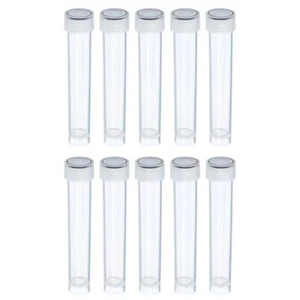 10mL Plastic Test Tubes, 10 Pack Frozen Container Storage Clear Screw Cap, Clear - Picture 1 of 6