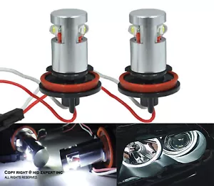Can Fit BMW Canbus Angel Eye E87 E92 H8 HALO RING 6W LED White Light Bulbs U21 - Picture 1 of 4