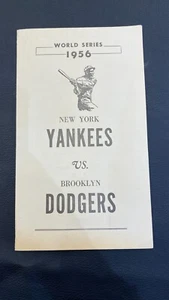 1956 World Series Souvenir Score Card Scored (Dodgers vs. Yankees) - Picture 1 of 3