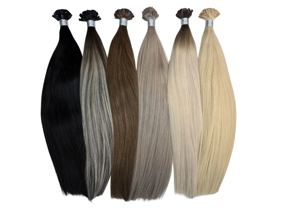 HAARTICK EXTENSIONS Bonding Extensions Echthaar glatt Haar Haarverlängerung 40 - 70 cm viele Farben