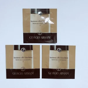 3 x Base de Seda Luminosa GIORGIO ARMANI BEAUTY en 9 Muestras Tamaño 1ml cada una - Imagen 1 de 3