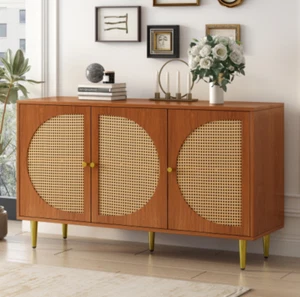 Rattan Holz Schuhschrank Kommode Sideboard für Flur Wohnzimmer Schlafzimmer DE - Bild 1 von 26