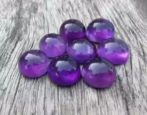 Genuine Natural Purple Amethyst Round Cabs AAA Calibrated Gemstone 3mm-15mm - Imagen 1 de 20