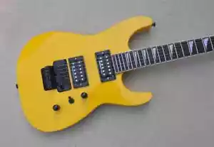 New Yellow Electric Guitar with Black Hardwares,Rosewood Fretboard,HH Pickups - Picture 1 of 8