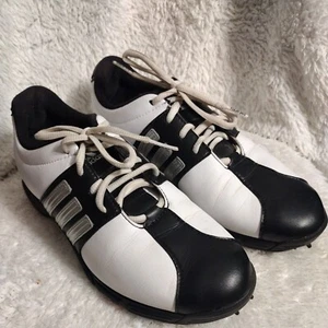 Adidas Golf Shoes Mens 6 Tour 360 Traxion ThinTech Black White - Picture 1 of 14