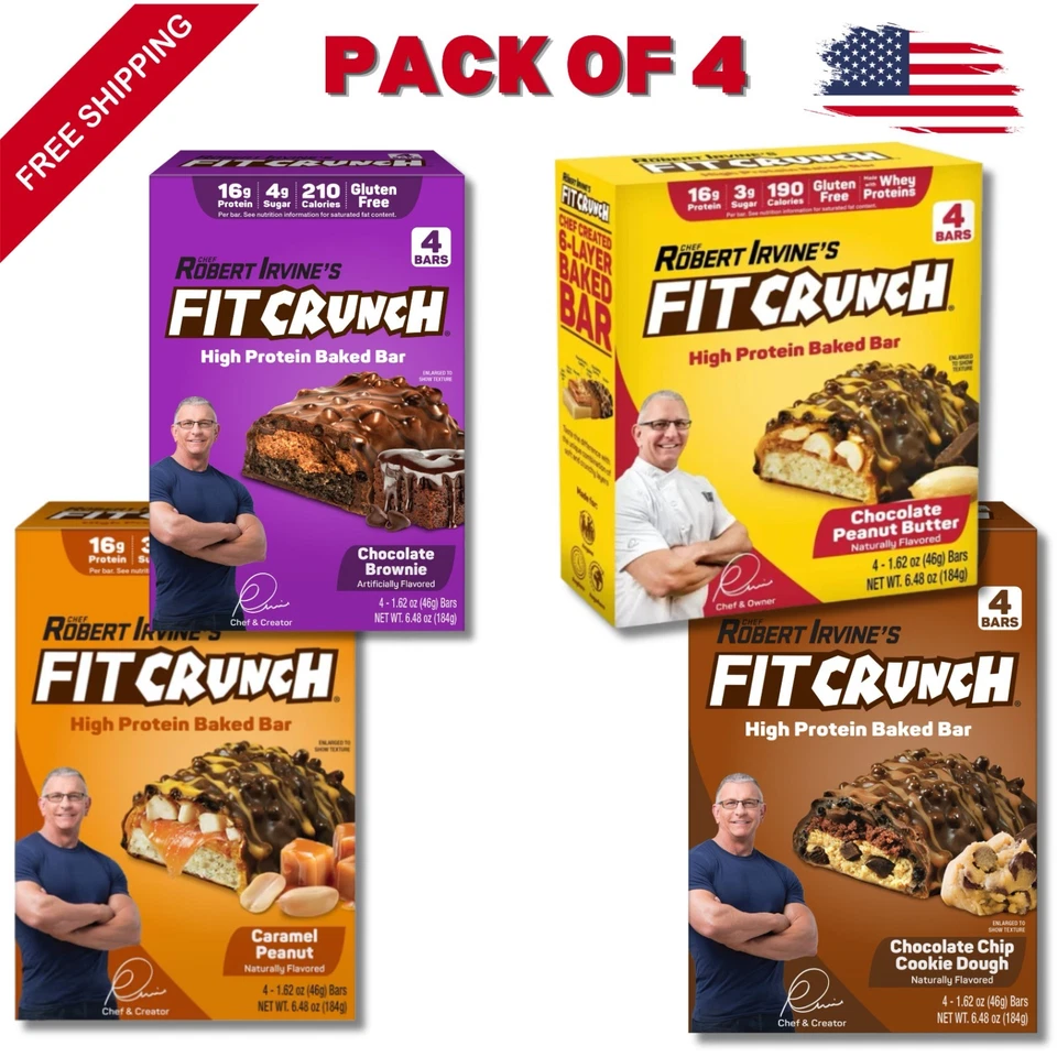 Chef Robert Irvine’s Fit Crunch, Verity Pack,  High Protein Baked Bars 16/Pk - Image 1 of 1