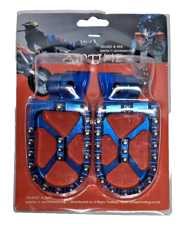 AIRTIME CNC BILLET CLAVIJAS DE PIE ANCHO GRASA YAMAHA YZ85 YZ125 YZ250F YZ450F AZUL Foto 1 de 4