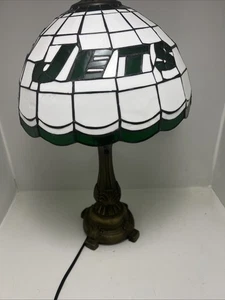 Jets table lamp tiffany style works great shape - Picture 1 of 15