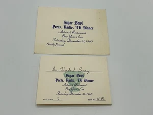1961 Sugar Bowl Press, Radio & TV Dinner Invitation -Antoines - Rice vs Ole Miss - Picture 1 of 1